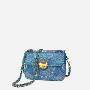 Song Brocade Leather Luxurious Clutch Handbag - SinoCultural -- W2144-3