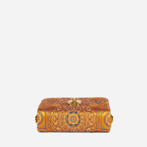 Song Brocade Leather Luxurious Clutch Handbag - SinoCultural -- W2144-4