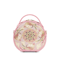 Song Brocade Powder Round Bag Lotus & Lucky Rabbit Pattern - SinoCultural -- P12065502LP-1
