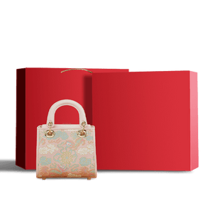 Song Brocade Retro Crossbody Handbag Lion Playing with Ball Pattern - SinoCultural -- P12065302-2