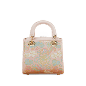 Song Brocade Retro Crossbody Handbag Lion Playing with Ball Pattern - SinoCultural -- P12065302-2