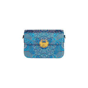Song Brocade Leather Luxurious Clutch Handbag - SinoCultural -- W2144-3