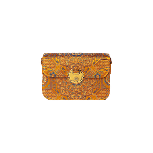 Song Brocade Leather Luxurious Clutch Handbag - SinoCultural -- W2144-4