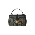 Sinocultural Handmade Song Brocade Chinoiserie Leather Bag Clutch Bag - SinoCultural -- W3085-2