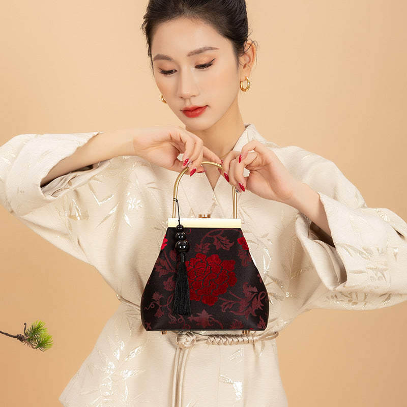 Zhang Rong Bag New Chinese Style Genuine Leather Crossbody Bag