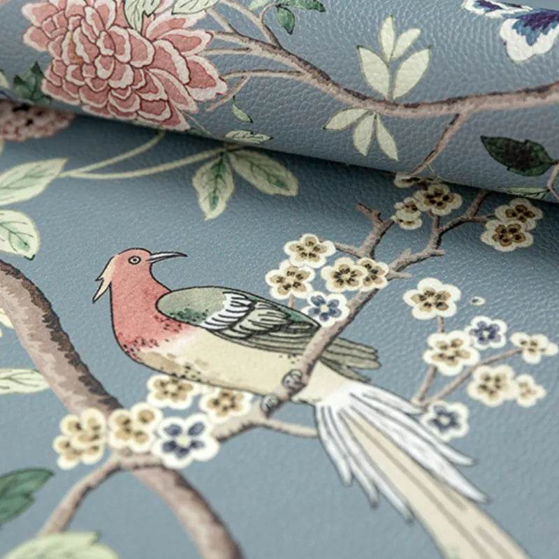 2-Piece Chinoiserie Placemat Waterproof Heat Resistant Blue Table Mat - SinoCultural -- TM025A30