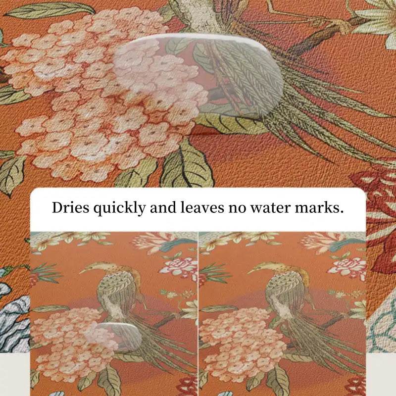 Chinoiserie Retro Spring Floral Kitchen Drain Mat - SinoCultural -- TM011A3040