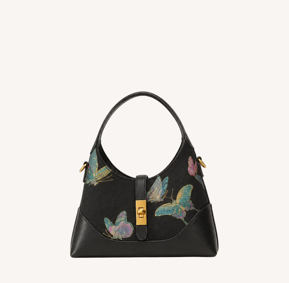 Heritage Song Brocade New Chinese Style Tote Bag – Spring Butterfly Dance-brocademodern