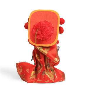 6-Inch Vintage Chinese Dolls - Handcrafted Sichuan Opera Face-Changing Red Art - SinoCultural -- QQ0665