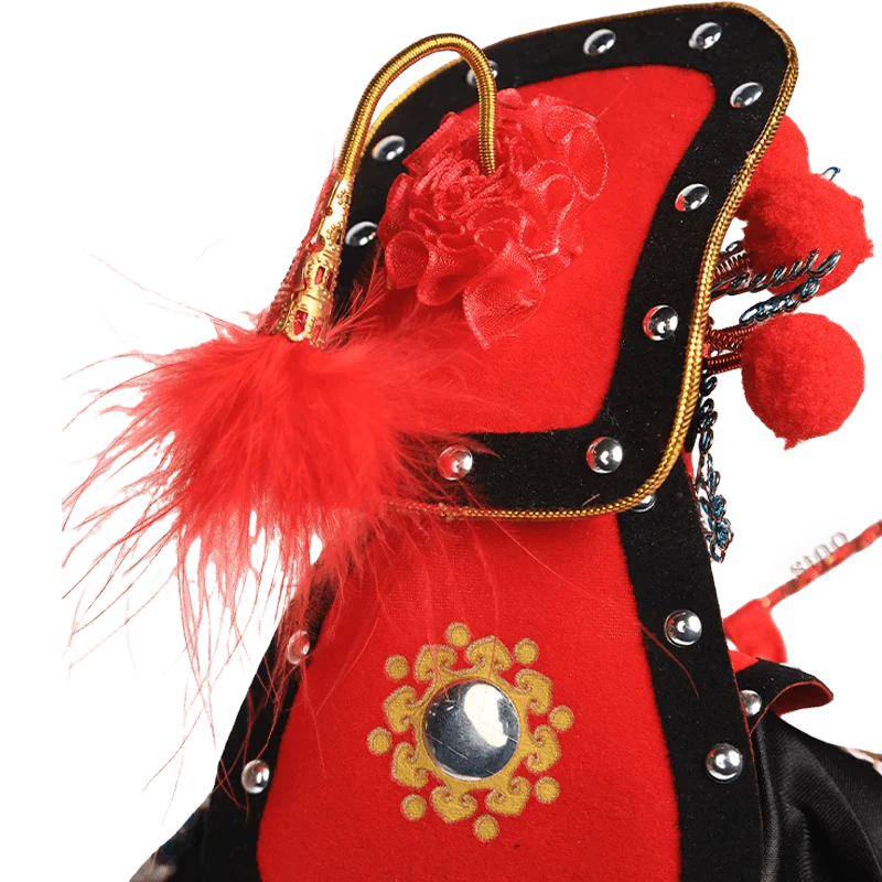 12-Inch Vintage Chinese Dolls - Handmade Peking Opera Mulan Art Collectible - SinoCultural -- T1201001