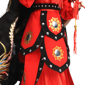 12-Inch Vintage Chinese Dolls - Handmade Peking Opera Mulan Art Collectible - SinoCultural -- T1201001