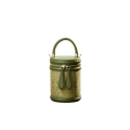 Song Brocade Leather Bucket Cylinder Bag - SinoCultural -- P11017902G