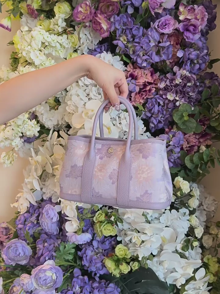 Song Brocade Garden Tote bag–Purple Rippling Water