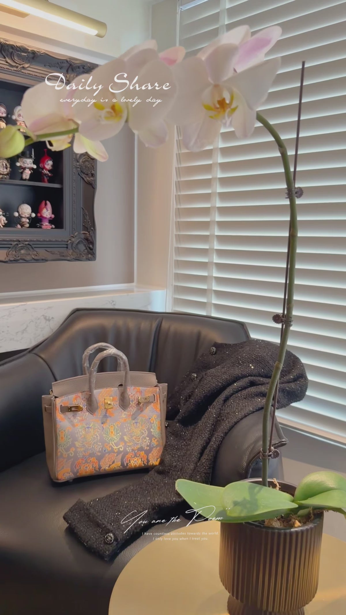 Song Brocade Structured Top-Handle Bag — Grey Dragon & Phoenix Lotus
