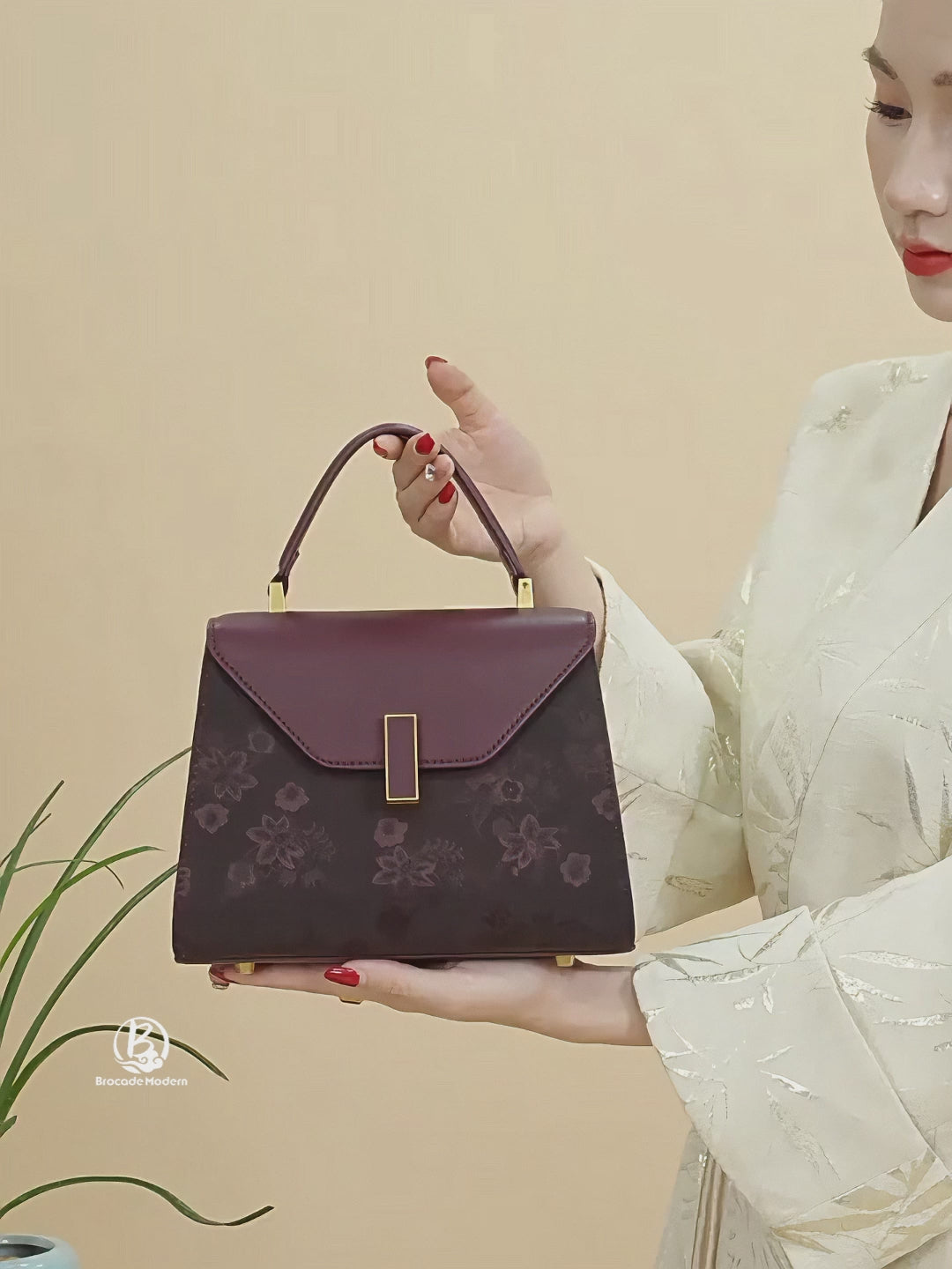 Heritage Xiangyunsha New Chinese Style Kelly Bag – Royal Purple Peony (2026）