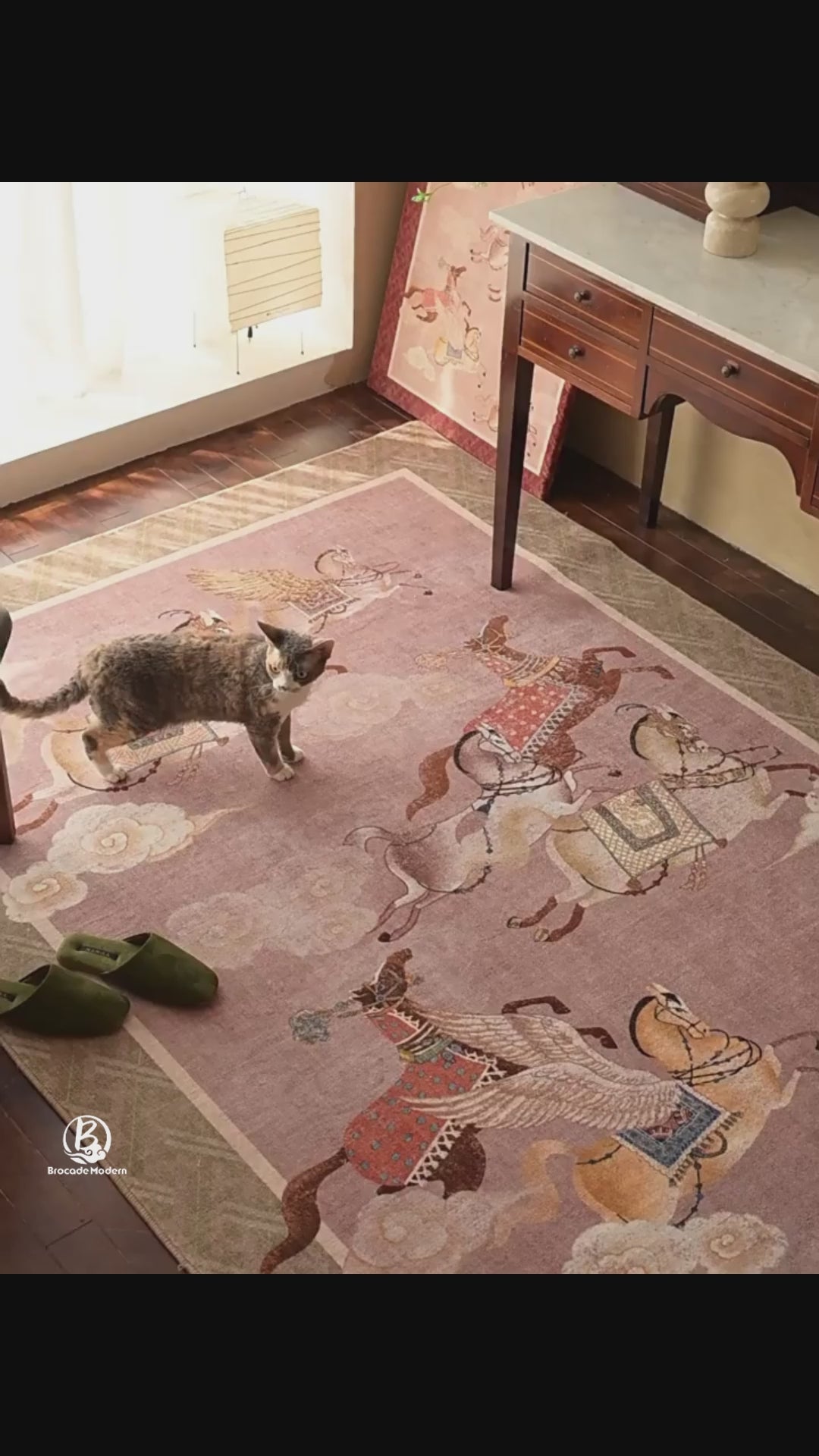 Dream as Horse “Chasing Dreams” Washable Rug – Vintage Chinese Style