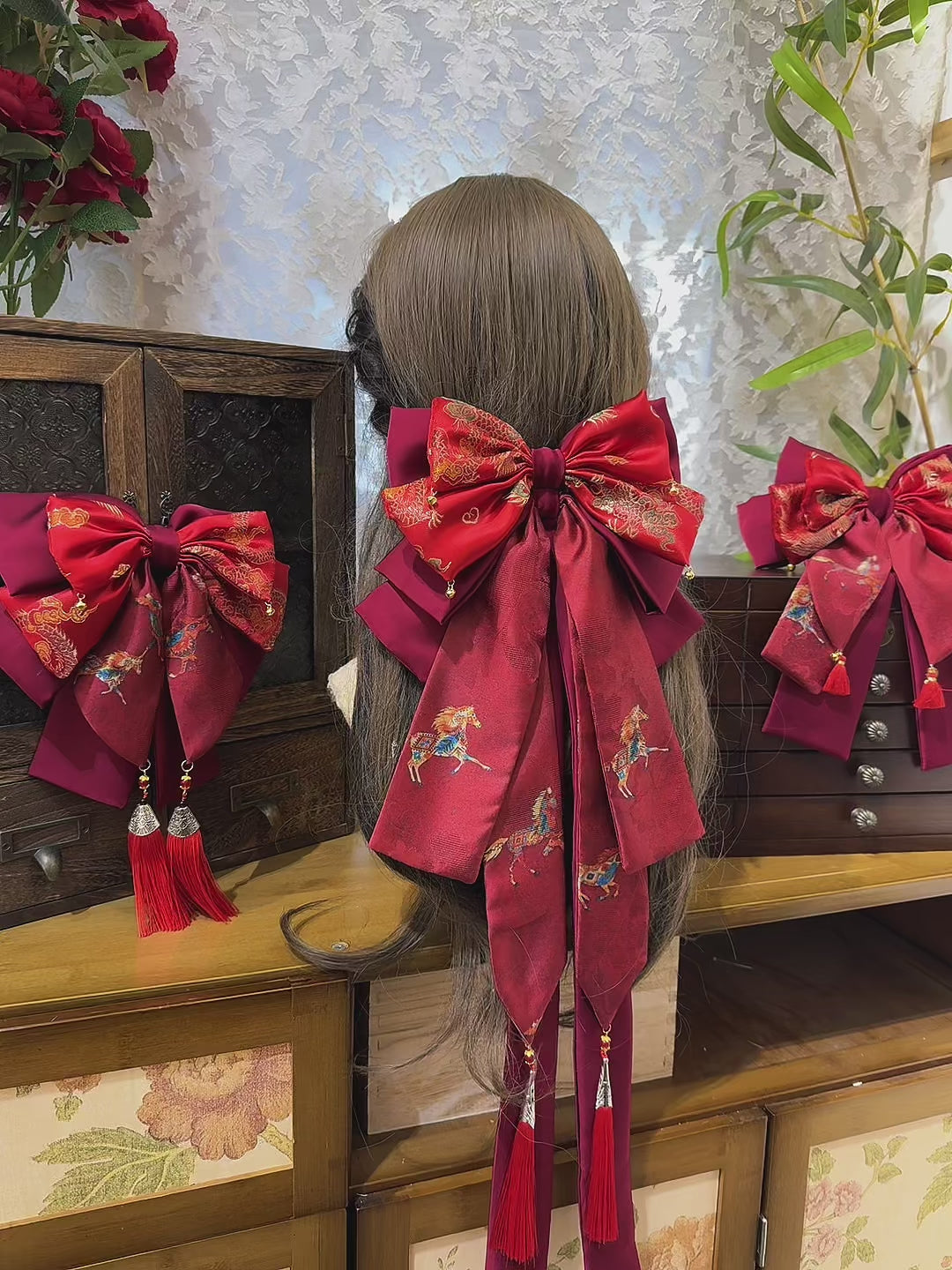 Dragon Horse Spirit New Chinese Bow Hair Clip