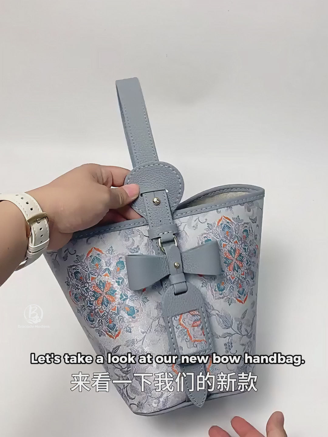 Butterfly Bow Handbag DIY Kit – Leather and Fabric Hand-Sewing Crossbody Bag