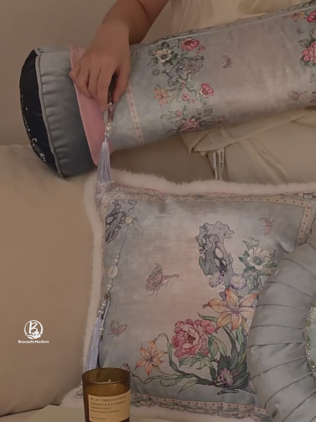 Bloom Awake Chinoiserie Decorative Cushions | Canton Enamel-Inspired Luxury Pillows