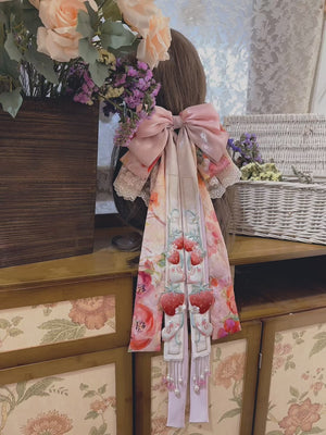 Sweet Rabbit in Bloom New Chinese Bow Hair Clip