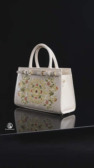 Baoxiang Flower Embroidered Tote Bag | New Chinese Style Women’s Bag-brocademodern