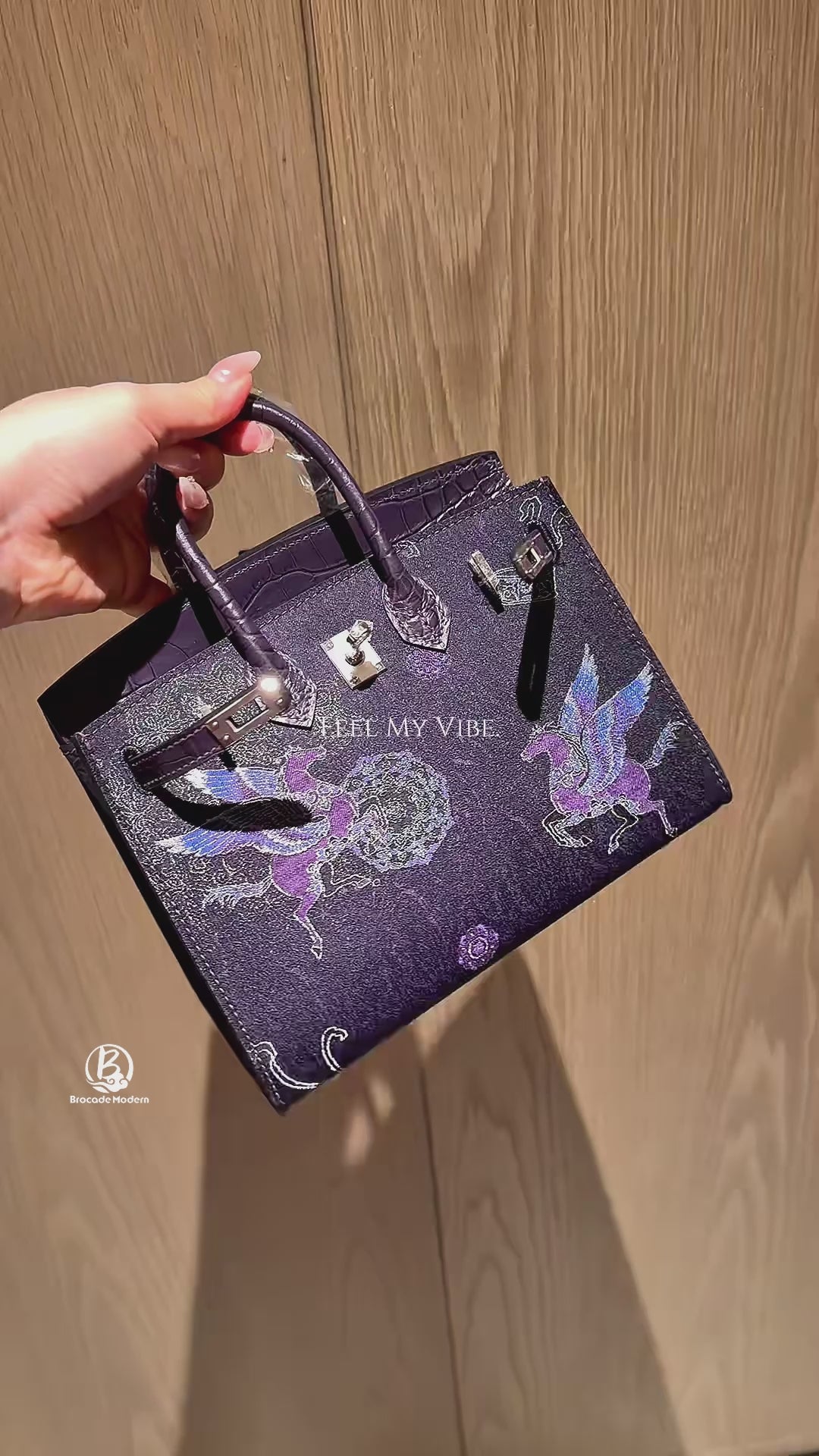 Chinoiserie Luxury Song Brocade Top-Handle Bag — Auspicious Kylin & Dream Chaser Horse Motifs