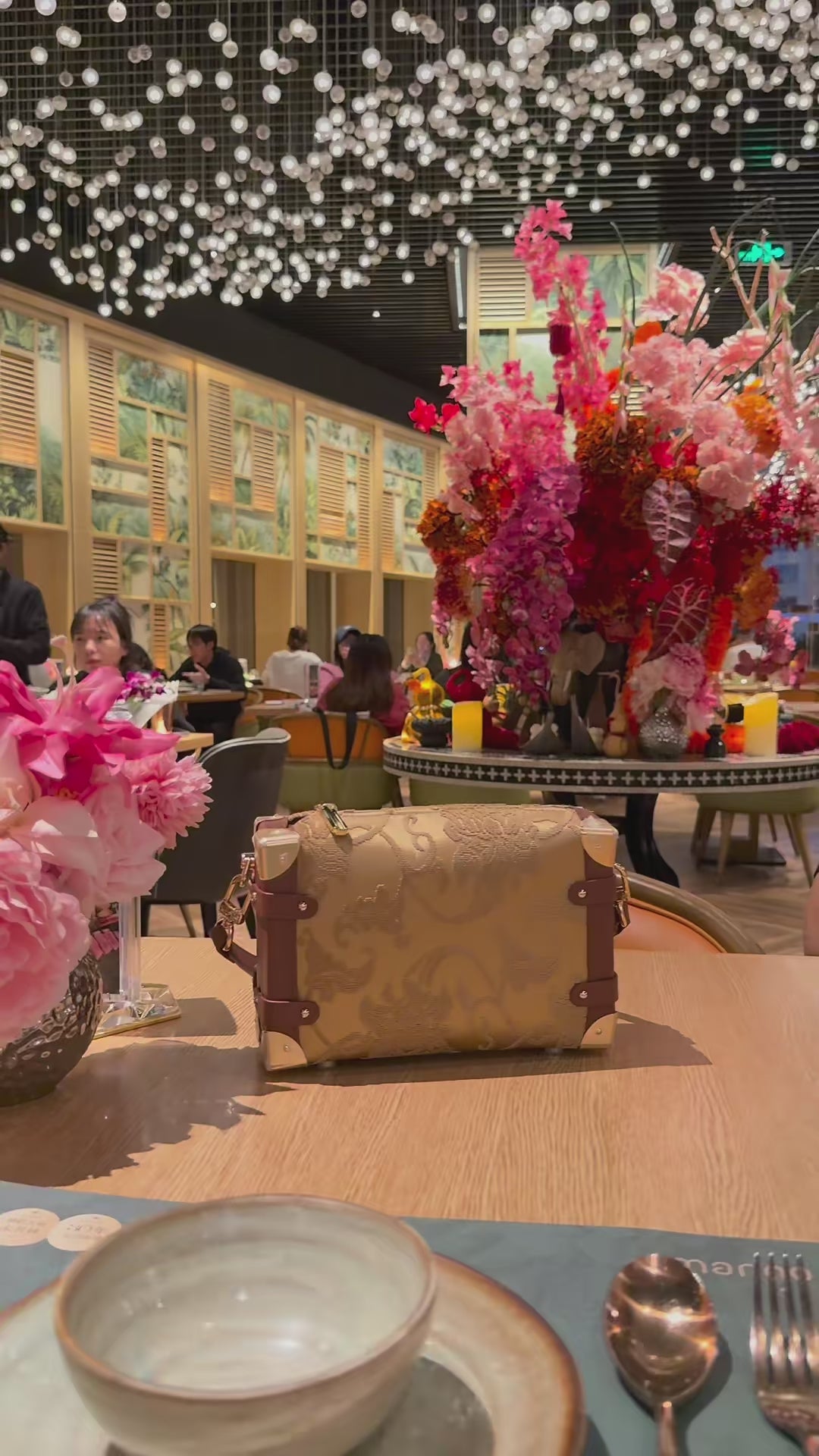 Zhang Rong Treasure Box Bag-Champagne Intertwined Lotus-New Chinese Style Intangible Heritage