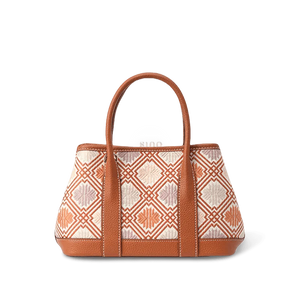 Zhuang Brocade Chrysanthemum Embroidered Leather Luxury Crossbody Bag - SinoCultural -- FJ110692-1
