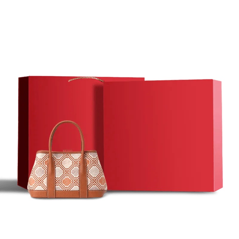 Zhuang Brocade Chrysanthemum Embroidered Leather Luxury Crossbody Bag - SinoCultural -- FJ110692-1