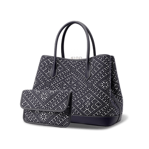 Zhuang Brocade Embroidered Leather Shoulder Bag Flying Swallow Motif - SinoCultural -- FJ110688