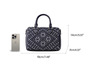 Zhuang Brocade Flying Swallow Embroidered Tote Bag - SinoCultural -- FJ110686